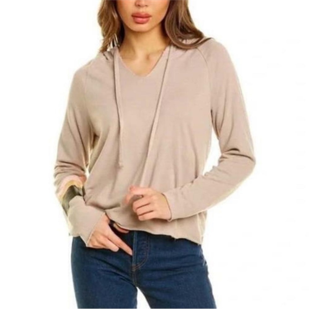 NWT Wildfox Sweat Raw Hem Hooded Pullover
